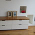 Chest of drawers with elm top.
